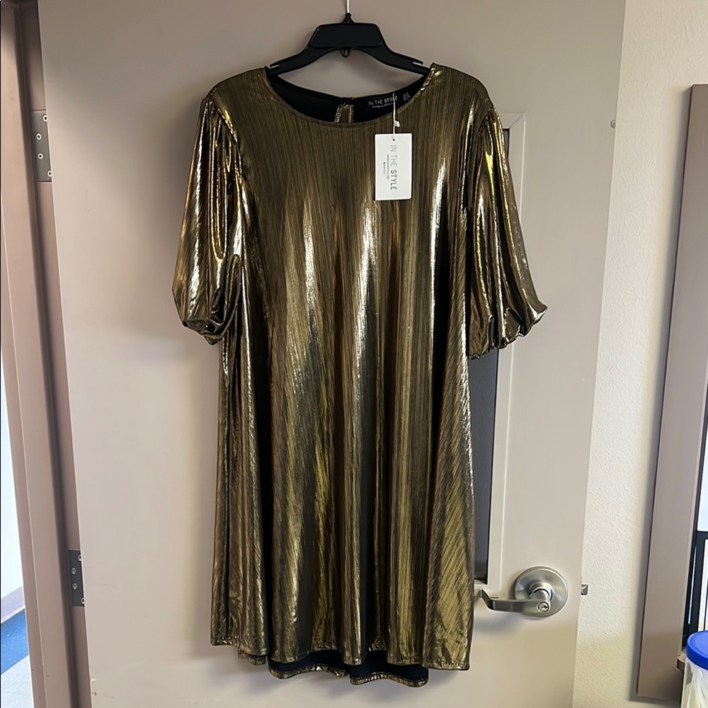 Gold Metallic Dress
